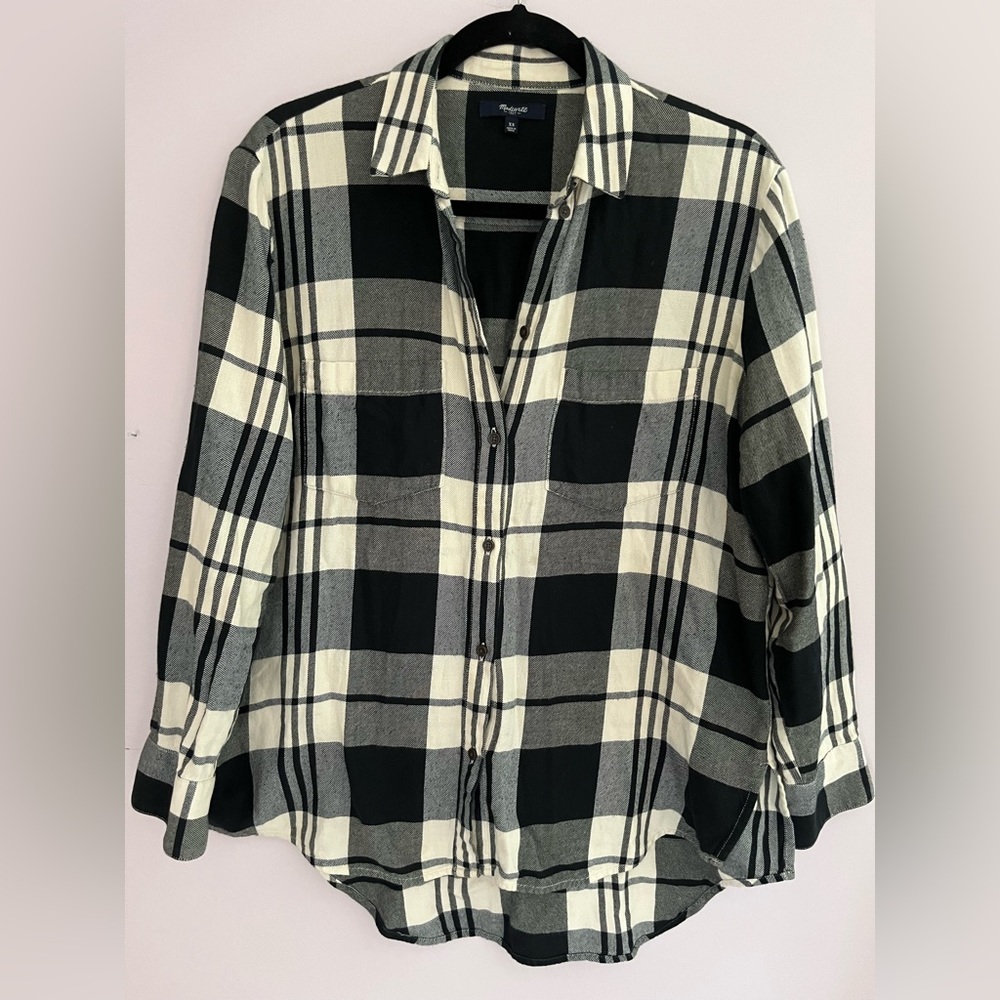 Madewell Oversized Plaid Flannel Shirt | Size XS